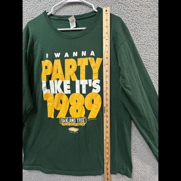 Shirt L Green I Wanna Party Like It’s 1989 Smack Apparel cotton - Picture 5 of 11